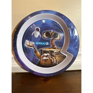 Disney Pixar Wall-E Eve Melamine Divided Plate Zak Designs Galaxy Space Blue 8in